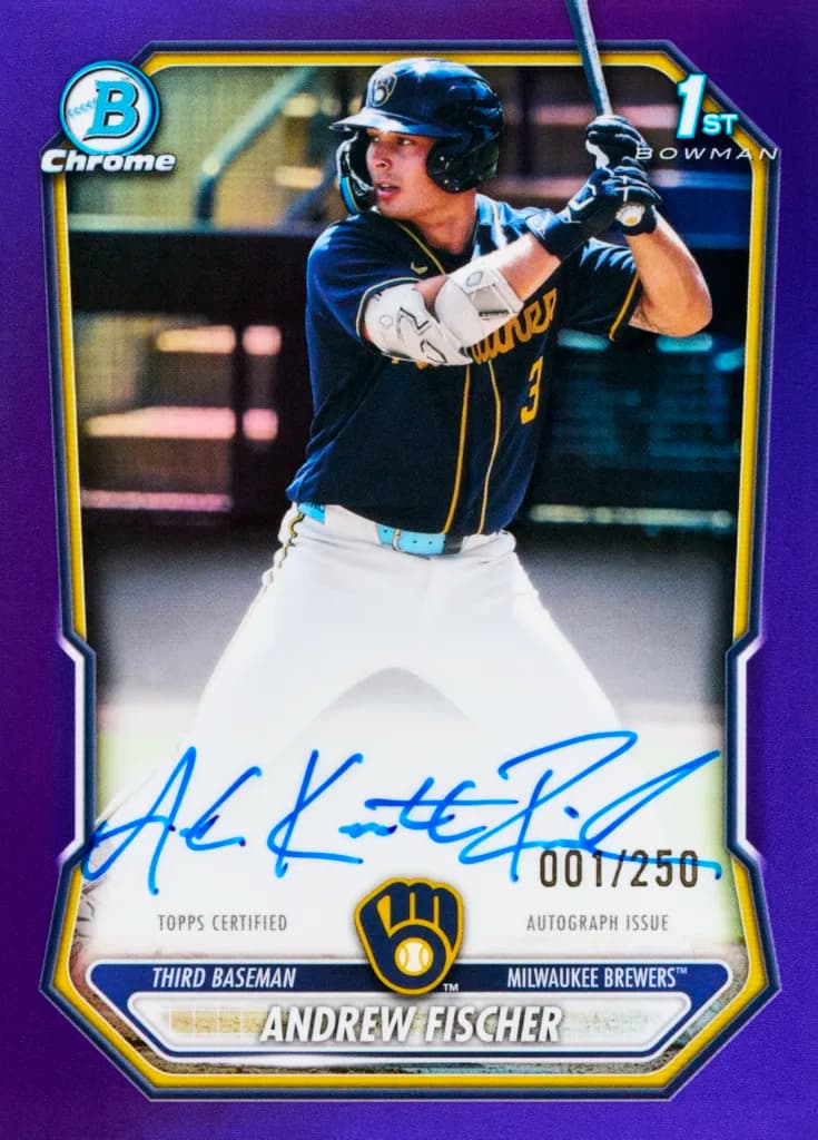 2026 Bowman Chrome Prospect Auto Purple Refractor
